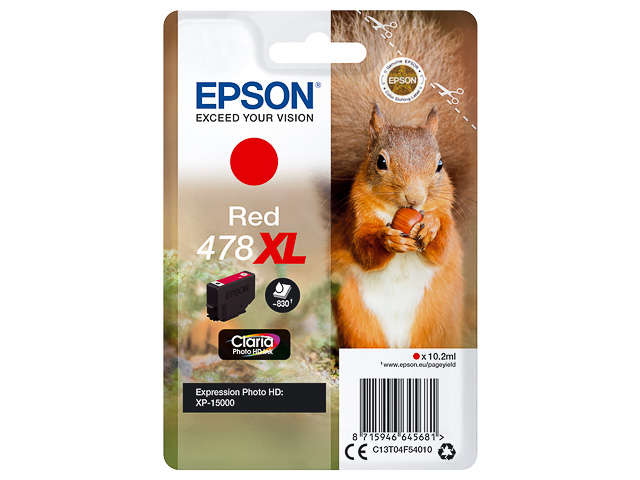 Original Epson 478XL Druckerpatrone Red C13T04F54010