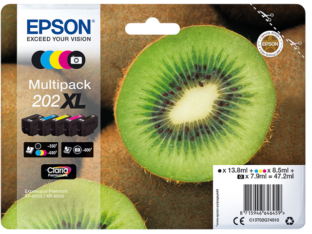 Original Epson 202XL Multipack C13T02G74010
