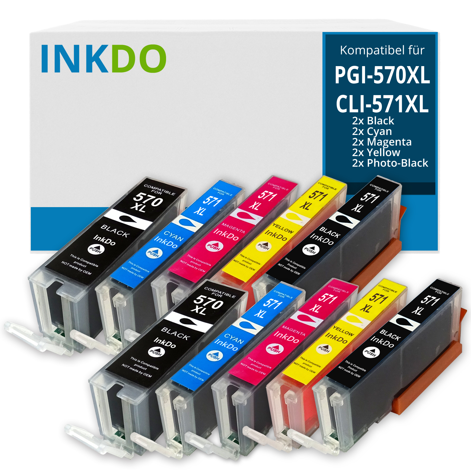 Alternativ zu Canon PGI 570 XL / CLI 571 XL Multipack 10er Set