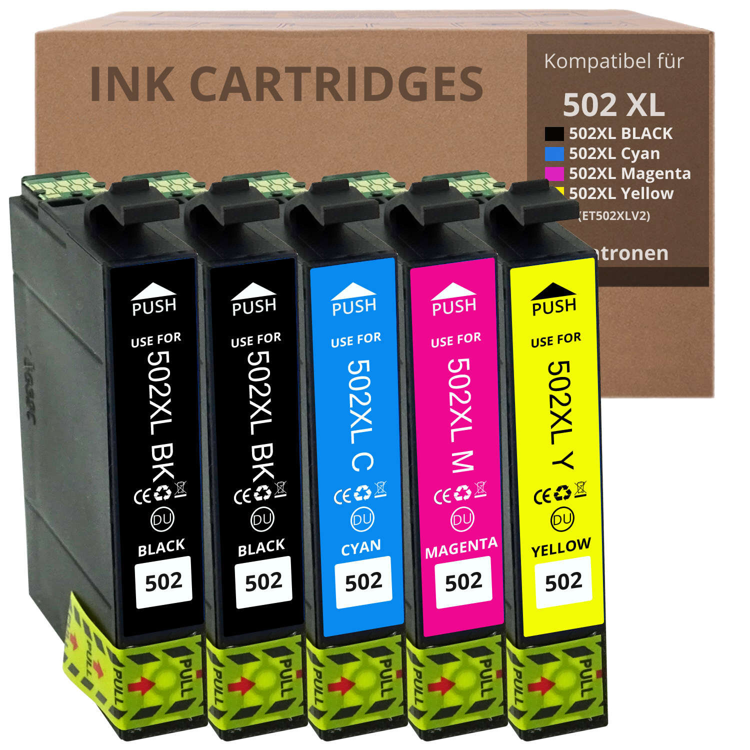 Alternativ zu Epson 502 XL 5er Patronen Set  - Hohe Füllmenge