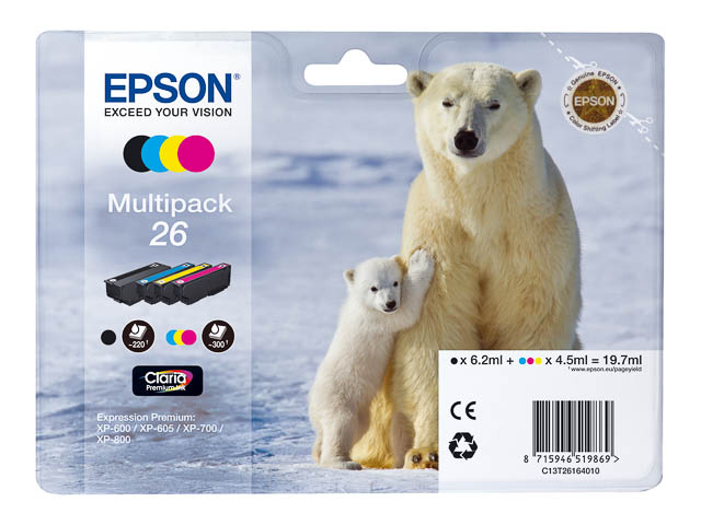 Original Epson 26 Multipack C13T26164010