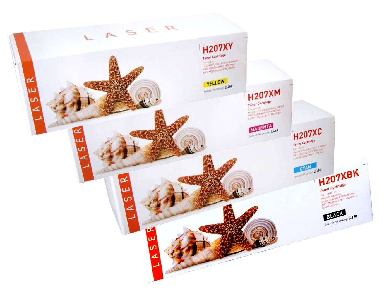 Alternativ zu HP 207X Toner Set CMYK mit Chip