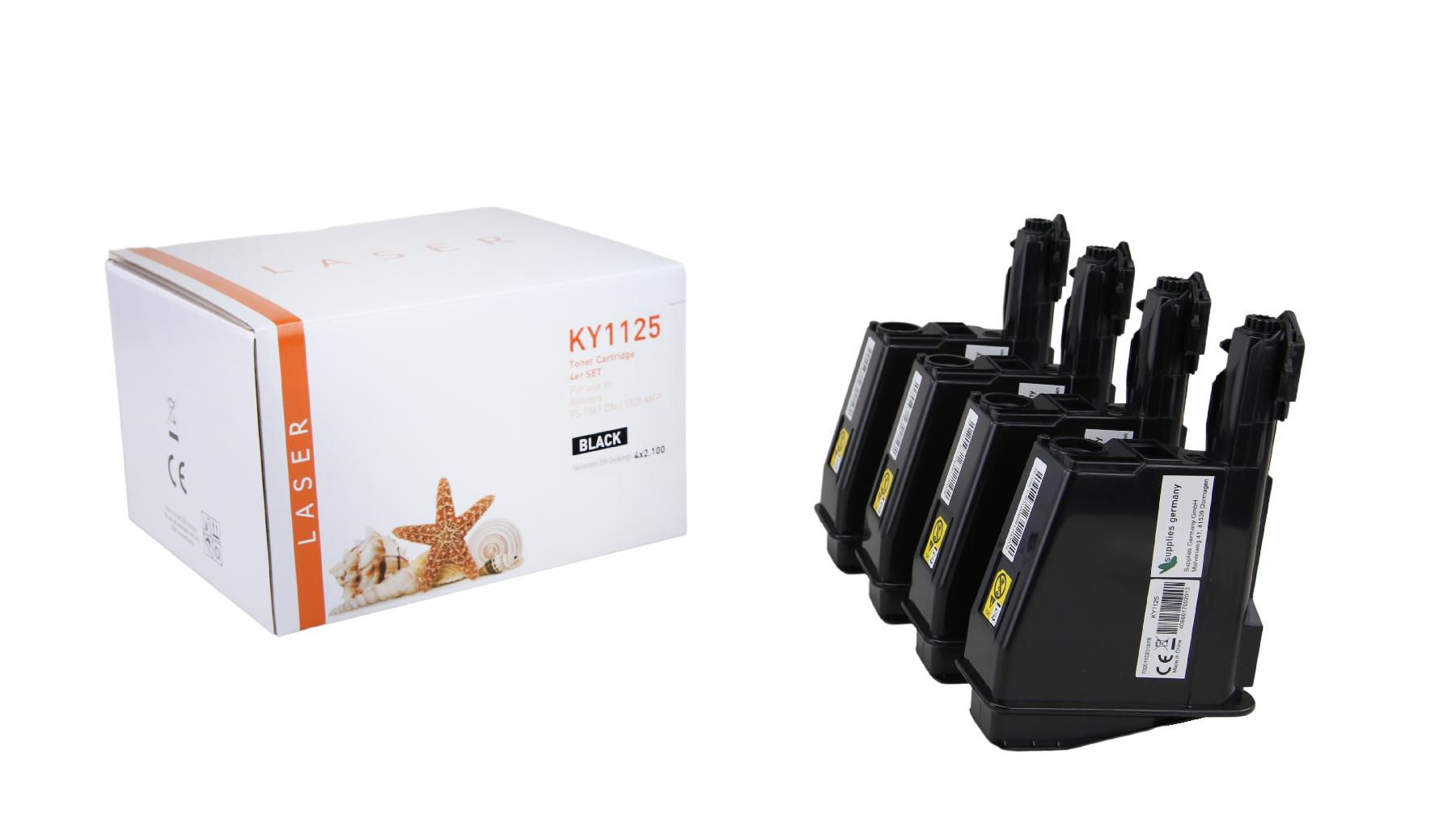 Alternativ zu Kyocera TK 1125 Toner Set 4x Schwarz 1T02M70NL0