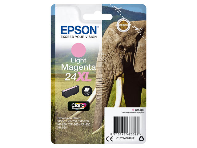 Original Epson 24XL Patrone Light-Magenta C13T24364012
