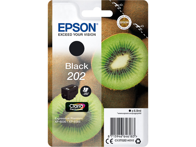 Original Epson 202 Patrone Schwarz C13T02E14010