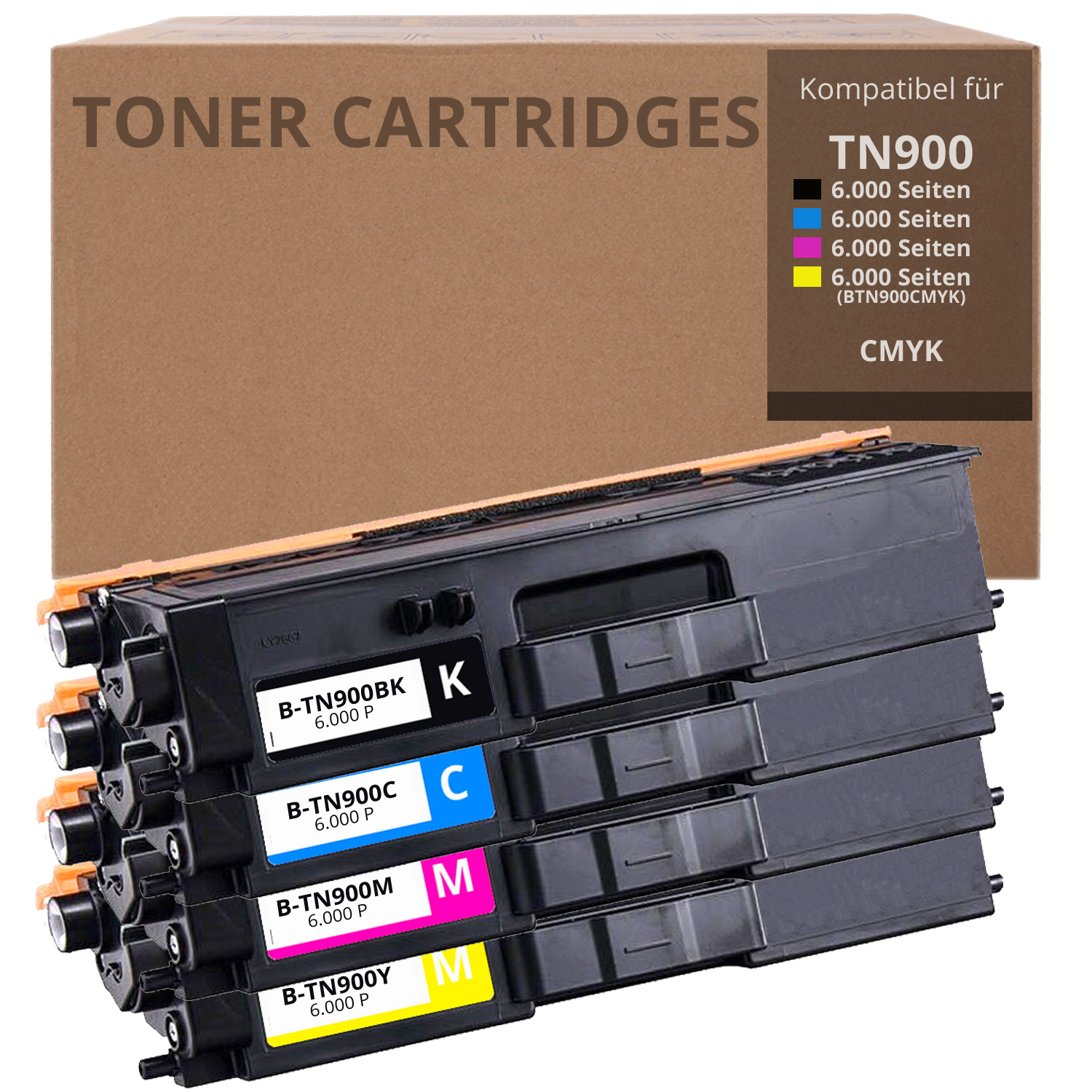 Alternativ zu Brother TN 900 Toner Set TN-900BK TN-900C TN-900M TN-900Y