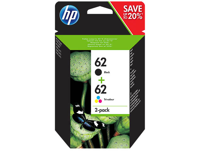 Original HP 62 Multipack N9J71AE Schwarz Color