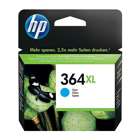 Original HP 364XL / CB323EE Druckerpatrone cyan