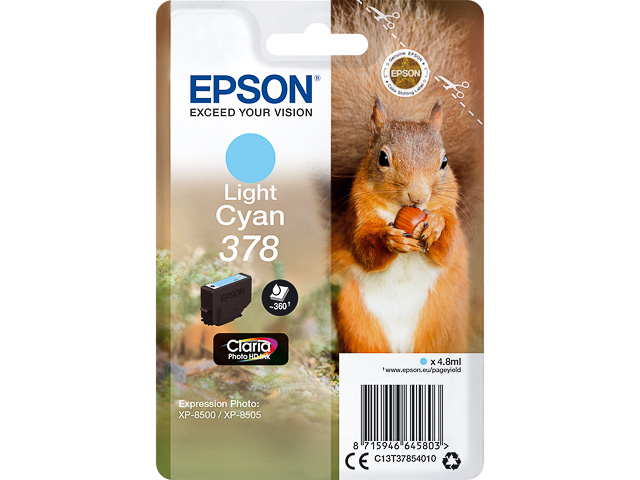 Original Epson 378 Druckerpatrone Light Cyan T3785