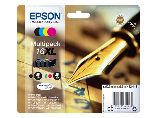 Original Epson 16XL Multipack 4-farbig C13T16364012