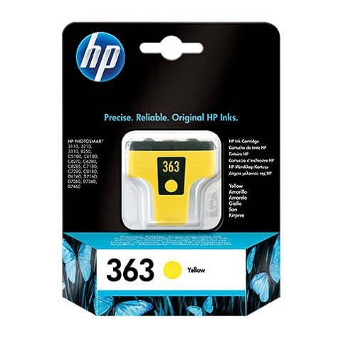 Original HP 363 / C8773EE Druckerpatrone Gelb