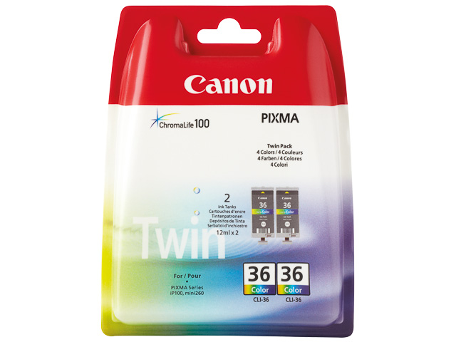 Original Canon CLI 36 Doppelpack Color 1511B018
