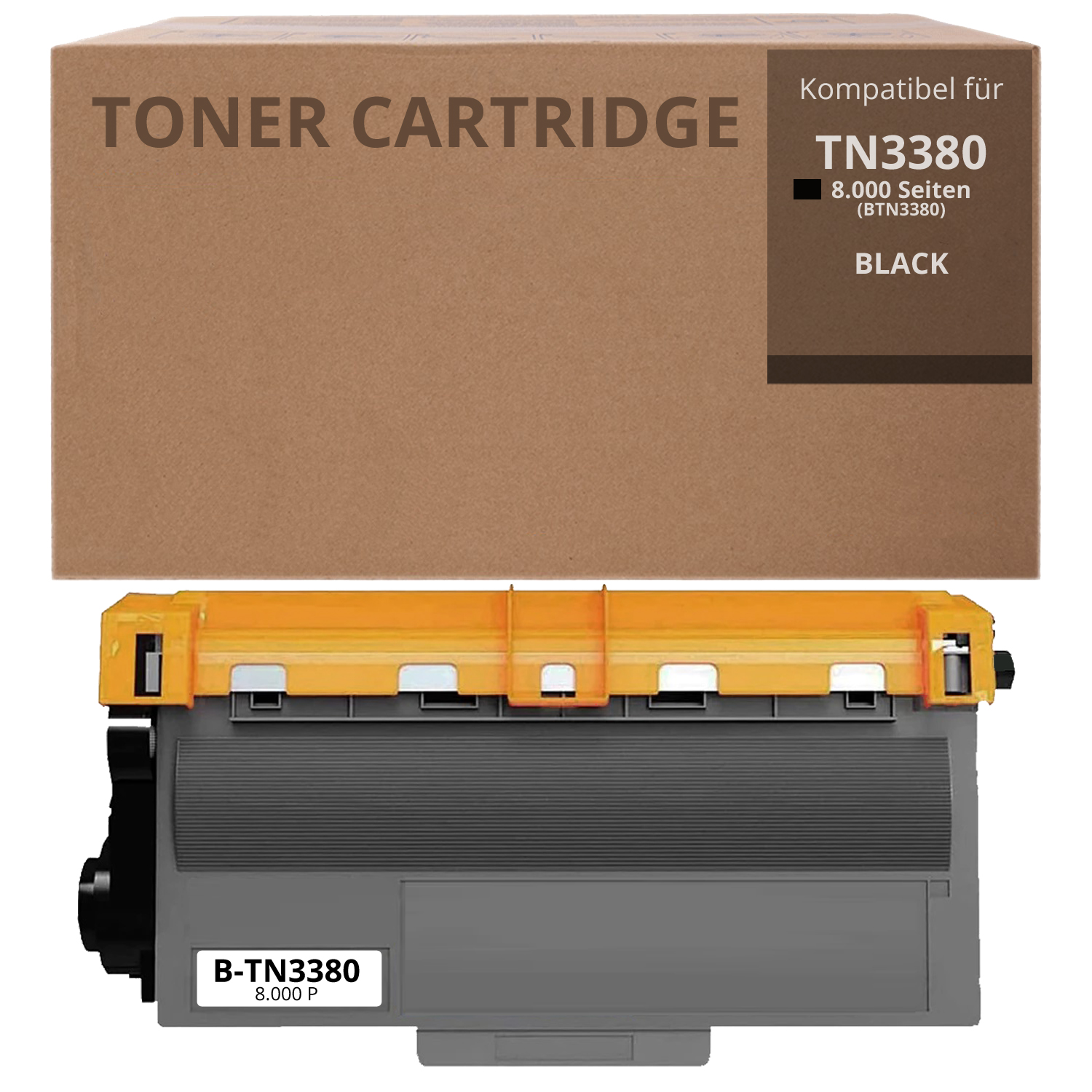 Alternativ zu Brother TN-3380 Toner Schwarz 8.000 Seiten