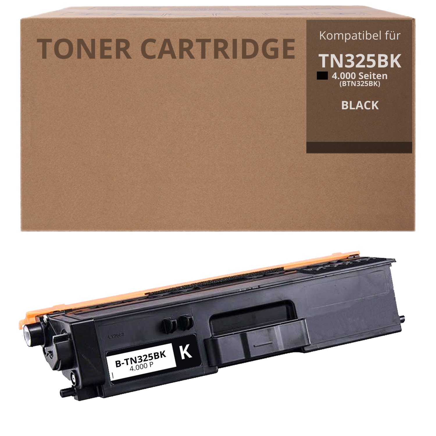 Alternativ zu Brother TN 325 BK Toner Schwarz 4.000 Seiten