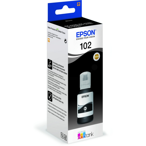 Original Epson 102 EcoTank Tinte Schwarz