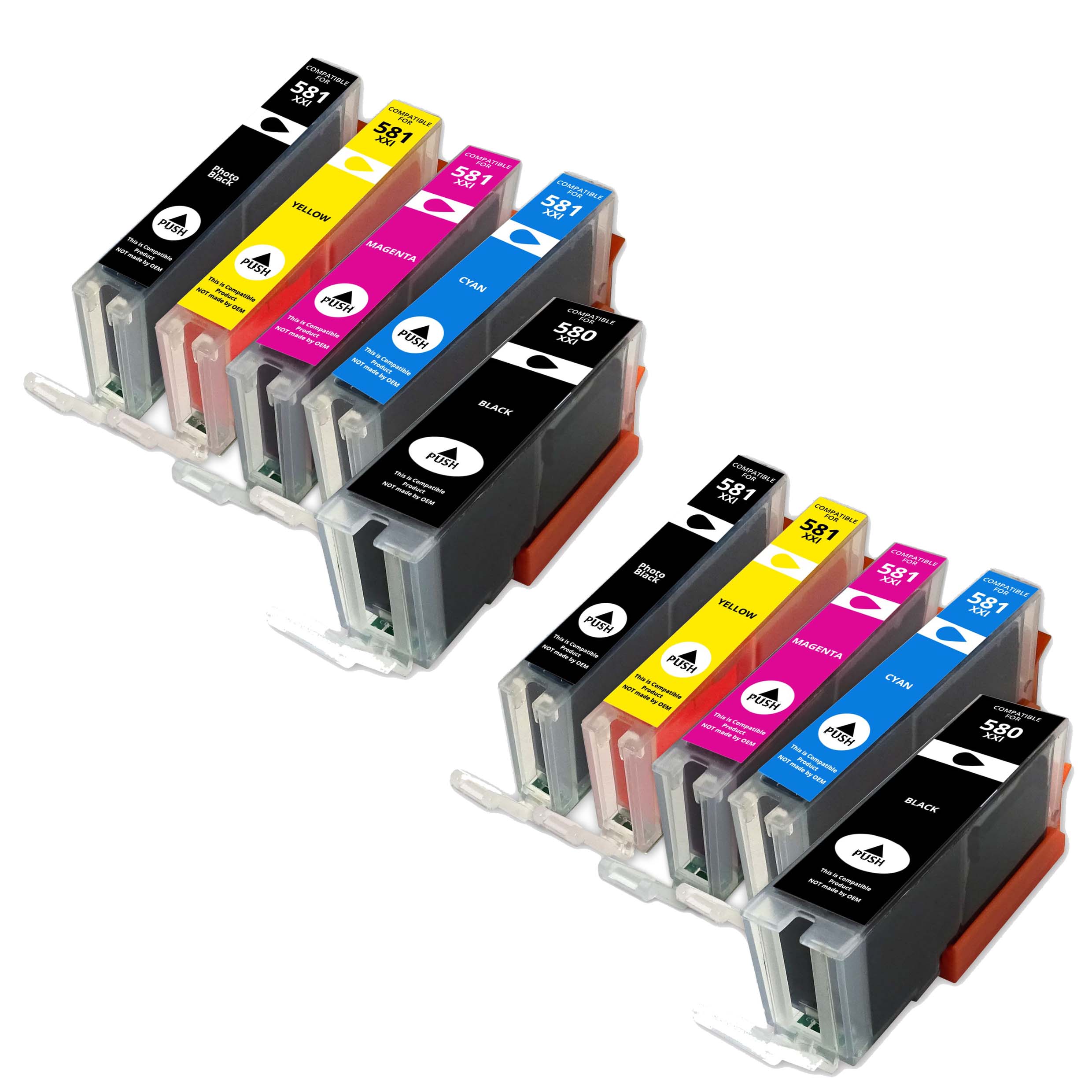 Alternativ zu Canon PGI 580 XXL /  CLI 581 XXL Patronen 10er Set
