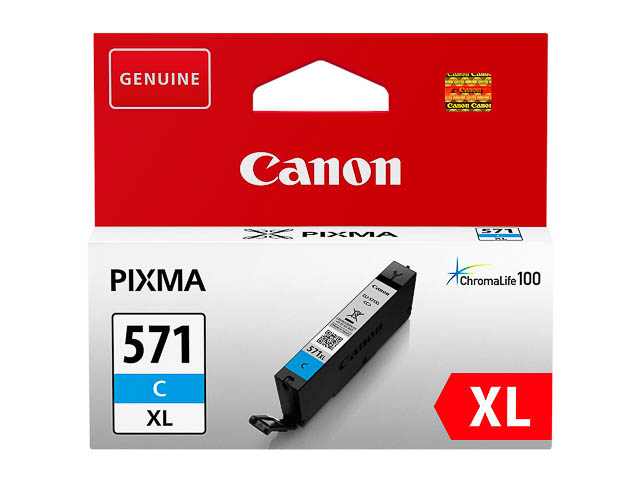 Original Canon CLI-571C XL Patrone Cyan 0386C001