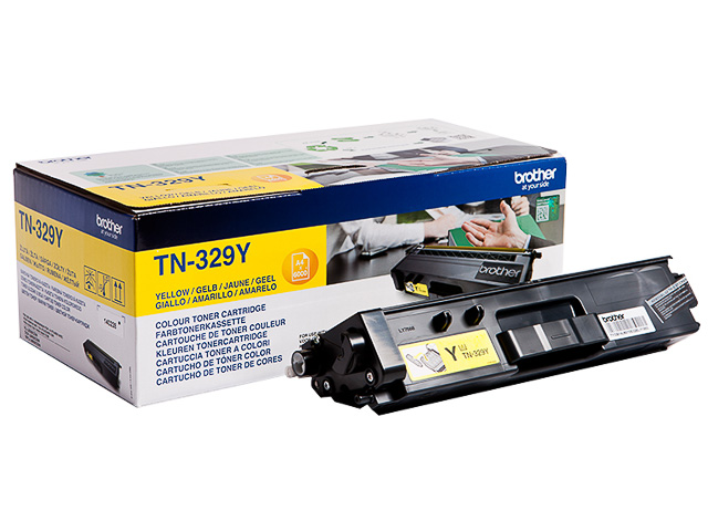 Original Brother TN 329 Y Toner Gelb