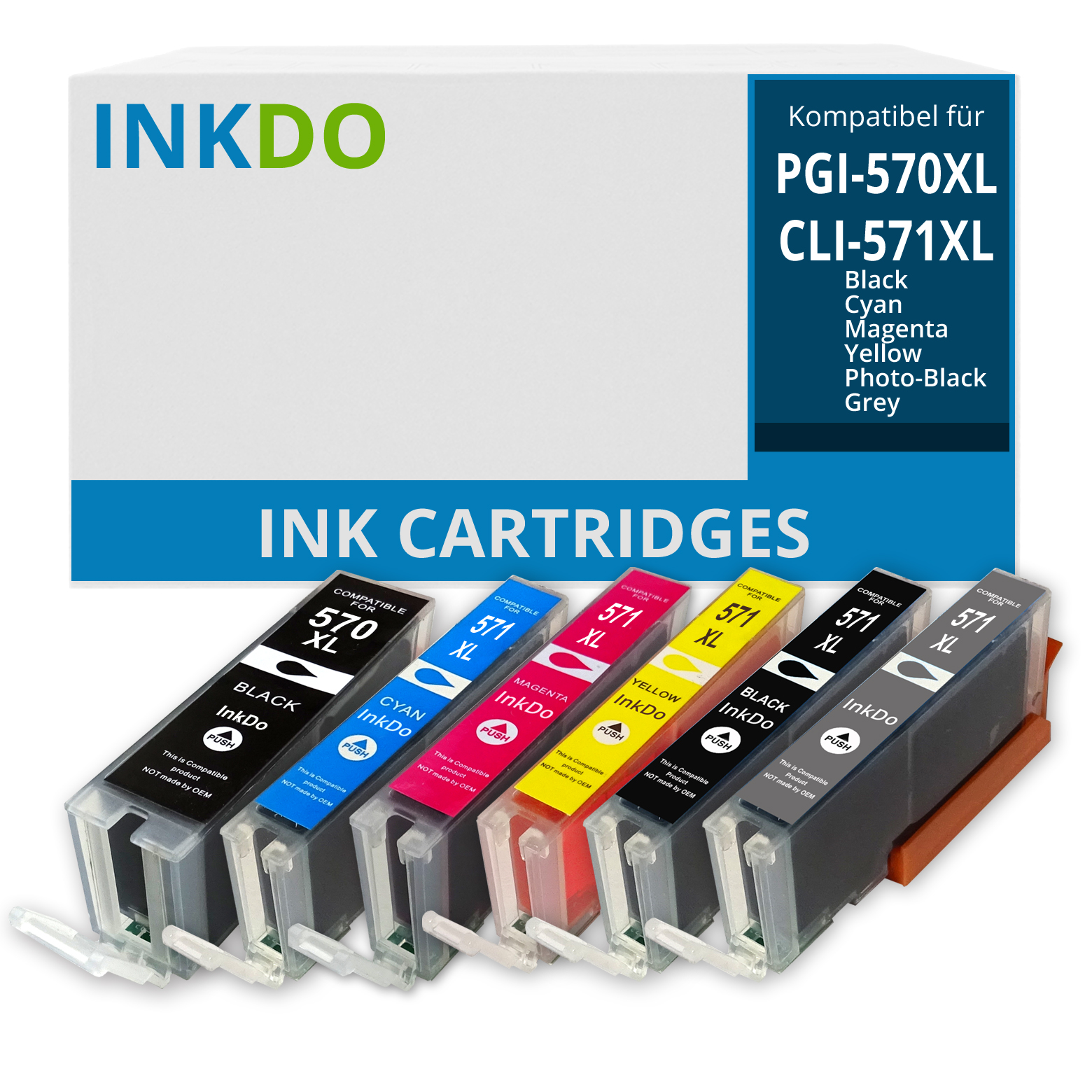 Alternativ zu Canon PGI 570 XL / CLI 571 XL Multipack mit Chip 6-farbig