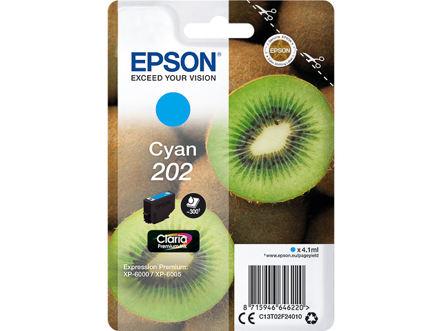 Original Epson 202 Patrone Cyan C13T02F24010