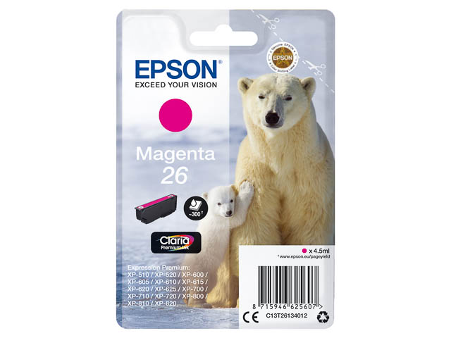 Original Epson 26 Patrone Magenta C13T26134012