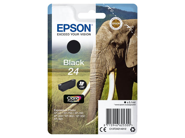 Original Epson 24 Patrone Schwarz C13T24214012