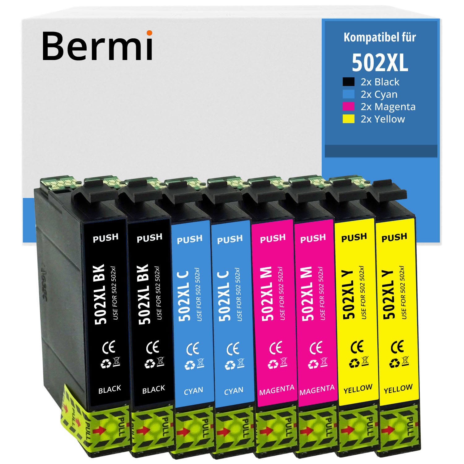 Alternativ zu Epson 502 XL 8 Patronen Set  - Hohe Füllmenge