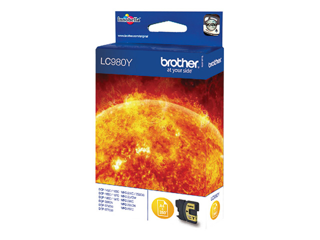 Original Brother LC 980 Y Tintenpatronen Gelb