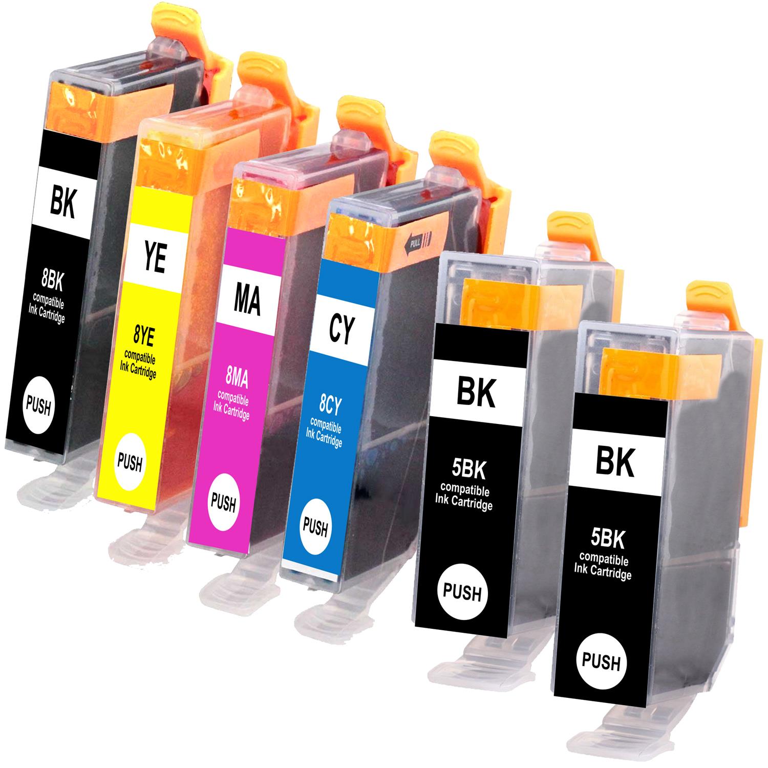 Alternativ zu Canon PGI-5 / CLI-8 Multipack - Hohe Füllmenge