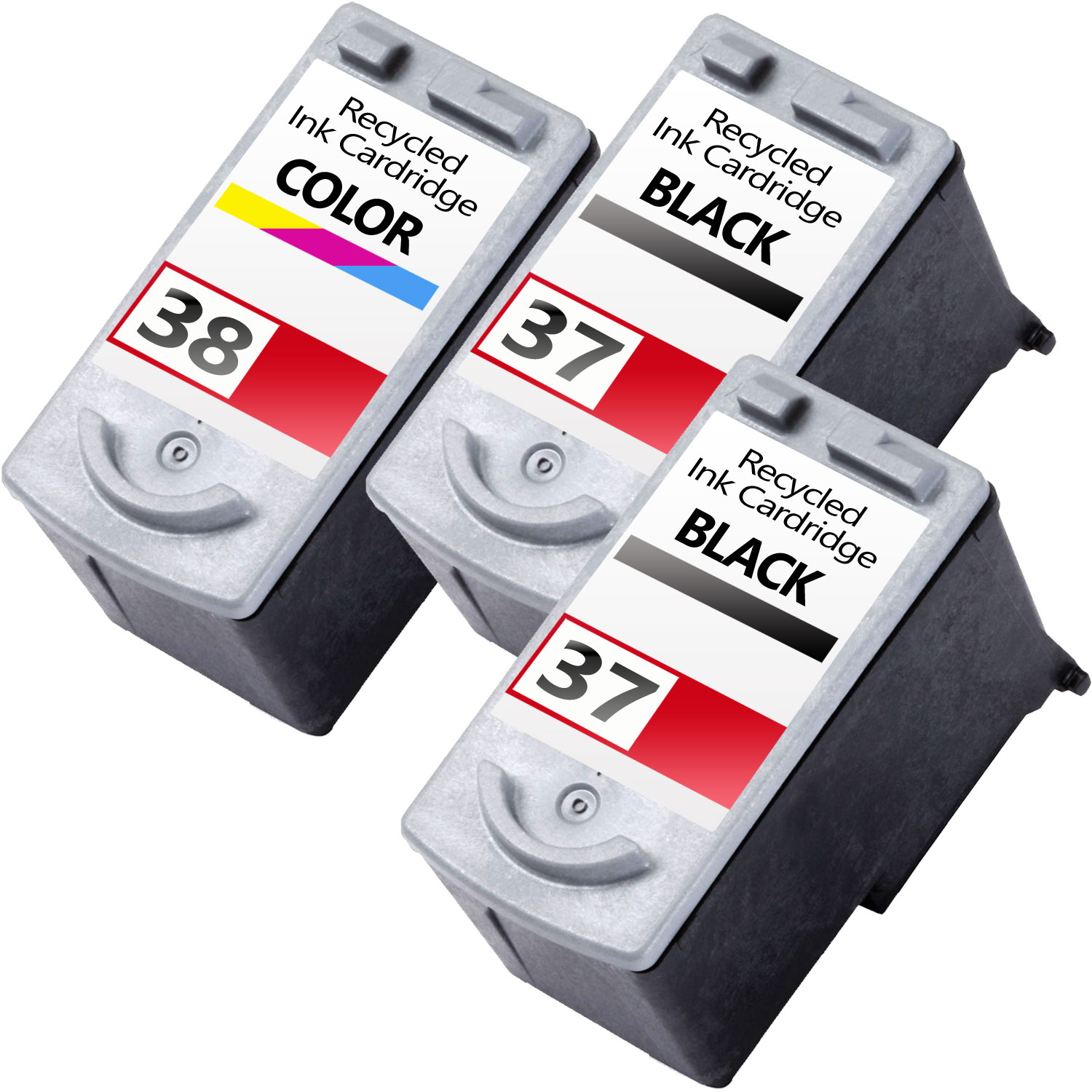 Alternativ zu Canon PG-37 / CL-38 Multipack 2x Schwarz 1x Color