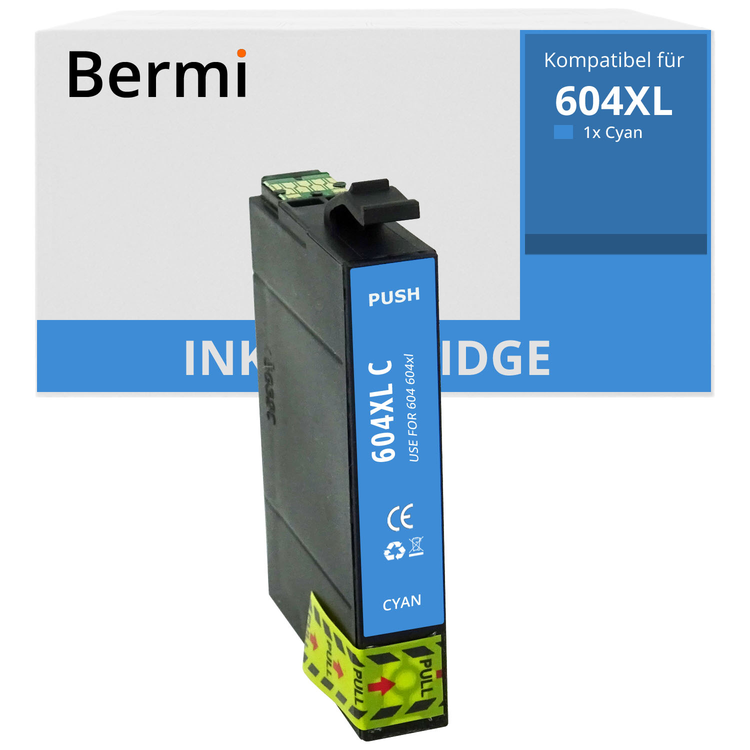 Alternativ zu Epson 604 XL Tintenpatrone Cyan T10H2 Ananas