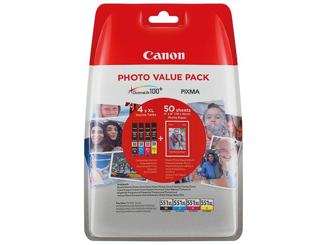 Original Canon CLI 551 XL Multipack CMYK