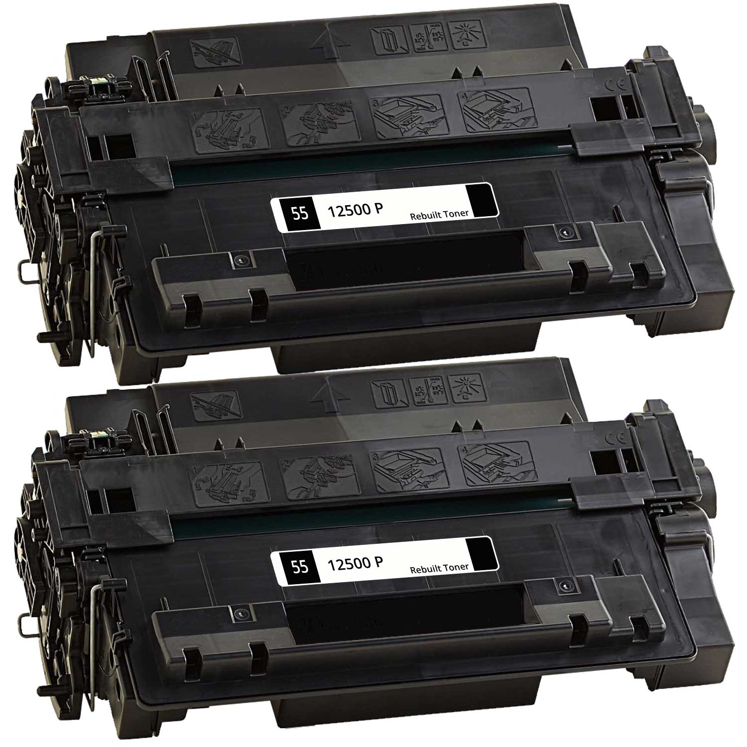 Alternativ zu HP 55X Toner 2x Schwarz 12.500 Seiten CE255XD