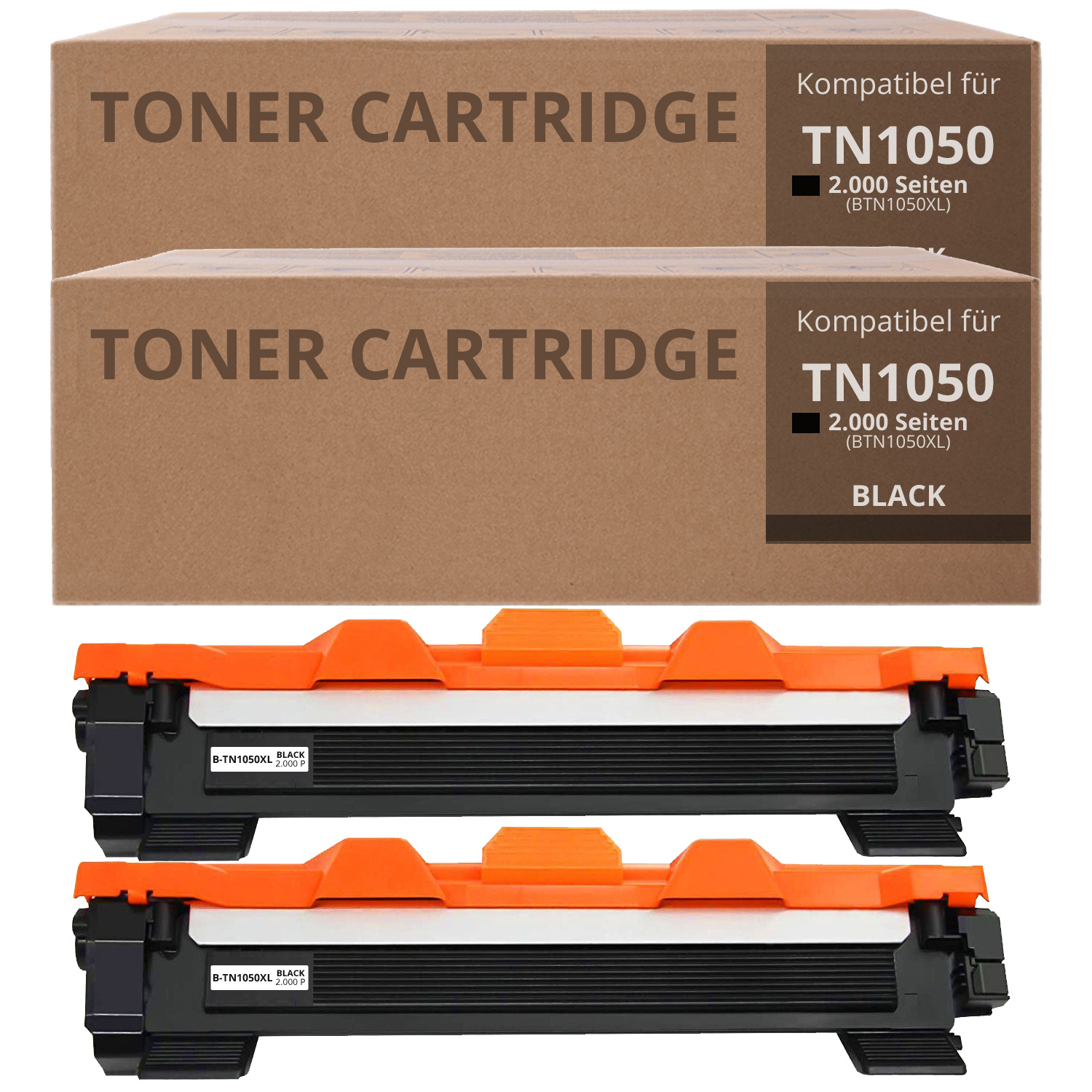 Alternativ zu Brother TN 1050 XL Toner 2x Schwarz 2.000 Seiten