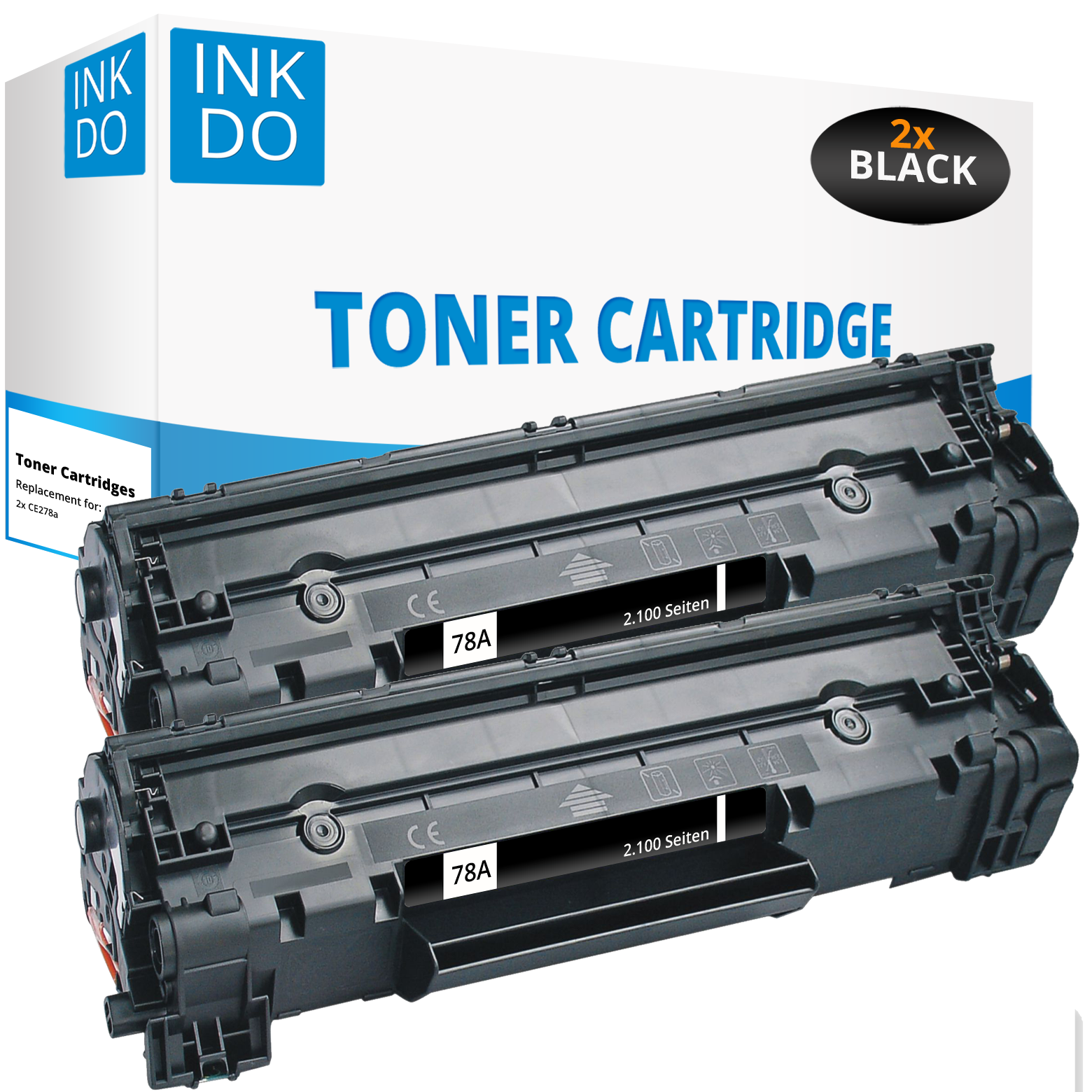 Alternativ zu HP 78A Toner 2x Schwarz 2.100 Seiten CE278AD